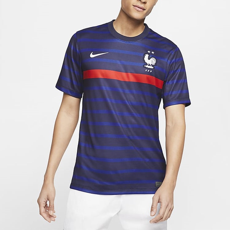 Nike 20-21 Season European Cup Home Fan Edition Casual Sports Training Jersey Short Sleeve Blue CD07 - 3