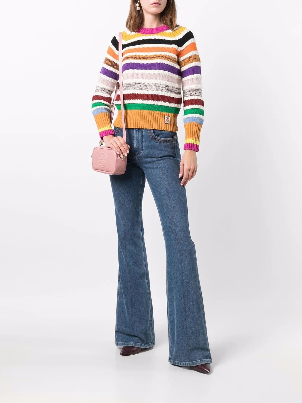 striped knitted jumper - 2