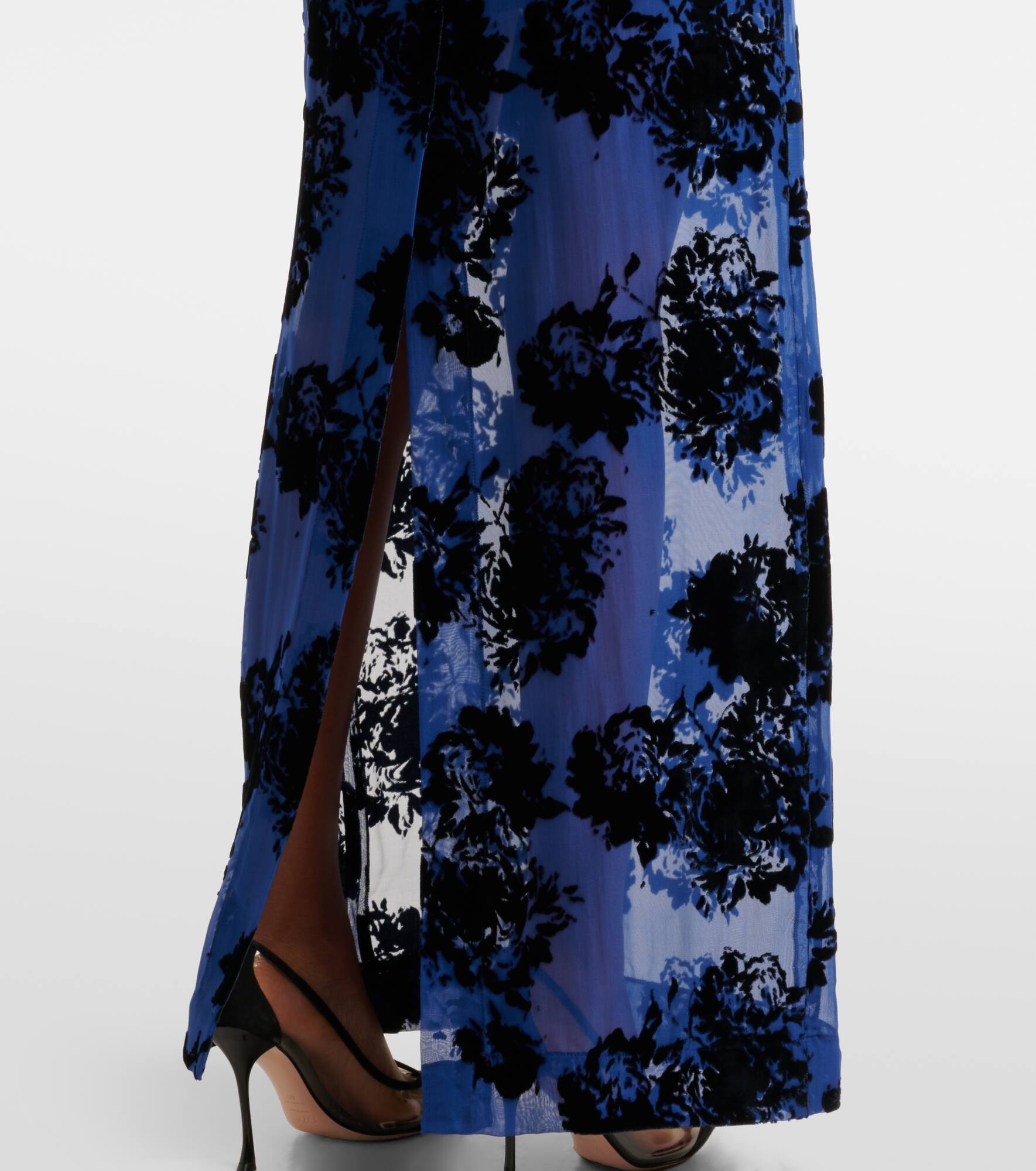 Devoré velvet maxi skirt - 5