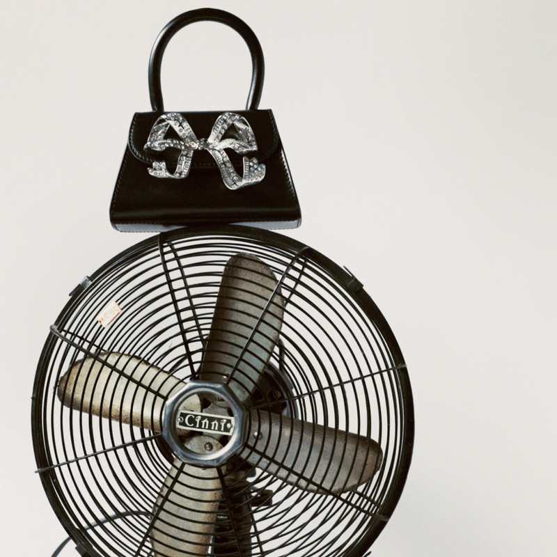 The Bow Micro in Black with Diamanté 5