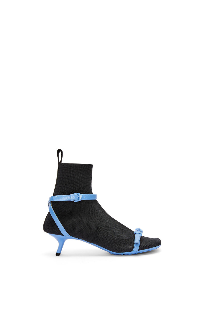 Kitten Heel sock boot in technical knit and lambskin 1