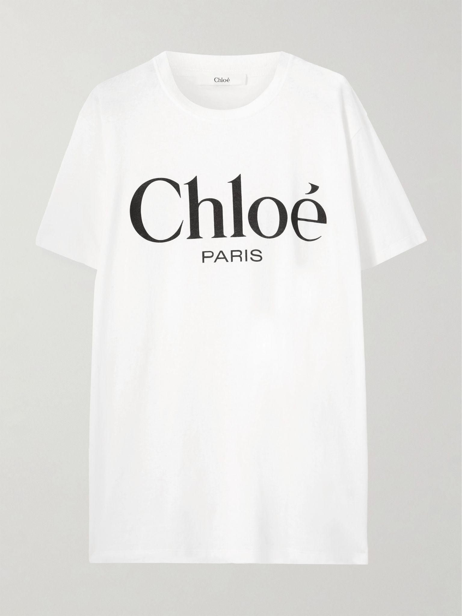 Printed cotton-jersey T-shirt White - 1