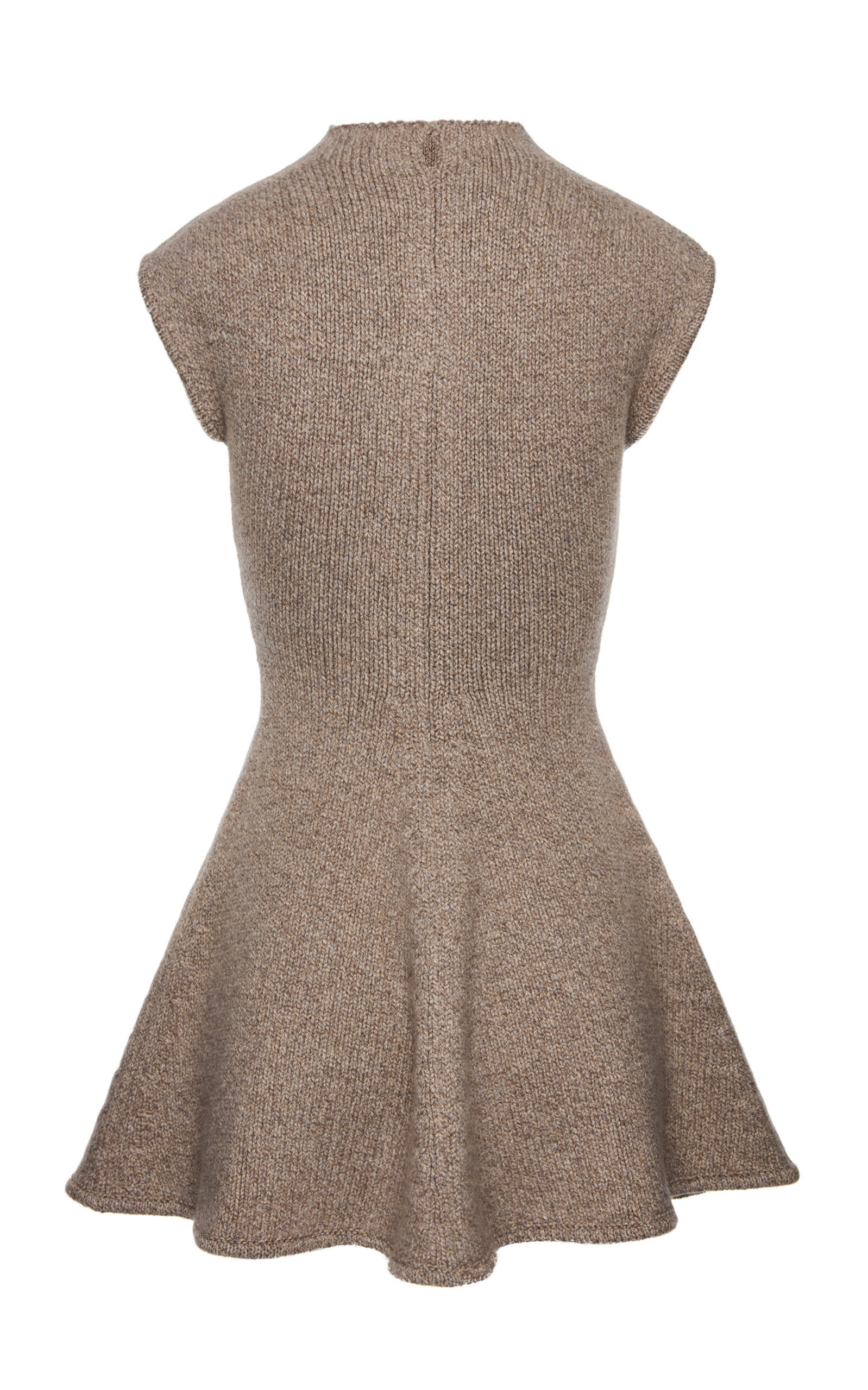 Knit A-line Mini Dress nude - 5