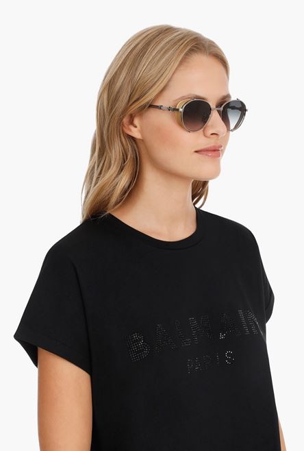 Tortoiseshell-effect titanium Brigade-I sunglasses - 4