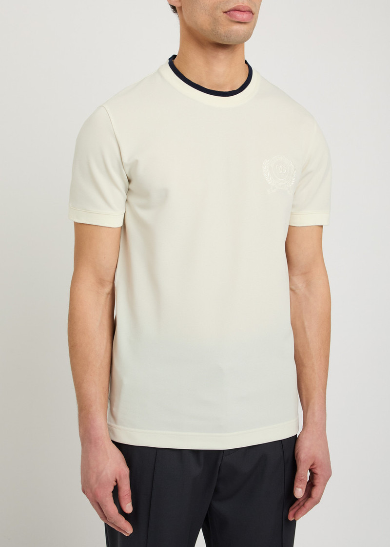 Dolce & Gabbana Dolce & Gabbana Logo-embroidered Piqué Cotton T-shirt outlook