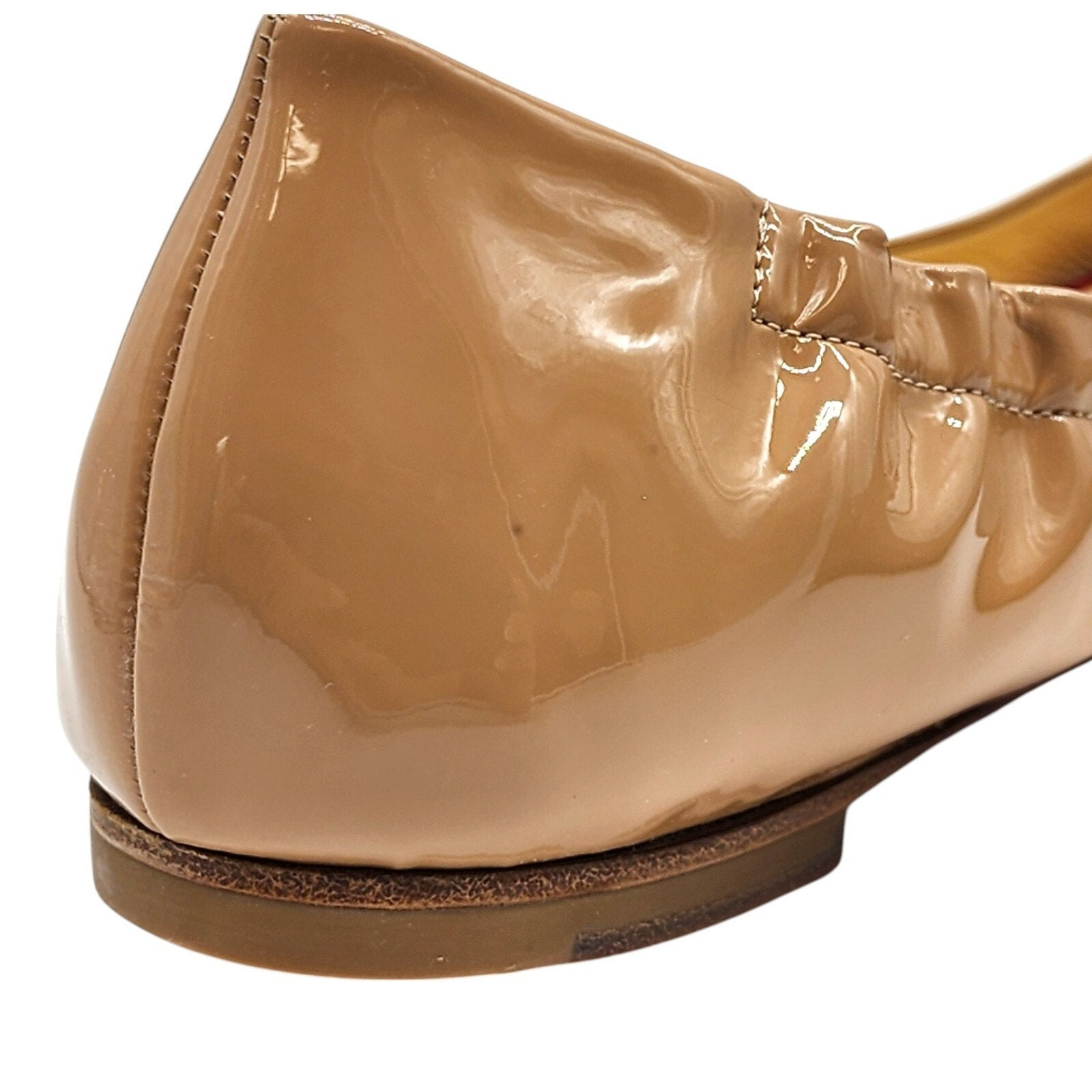 Christian Louboutin Gloriana Patent Leather Ballet Flats Nude EU 41 US 10.5 - 6