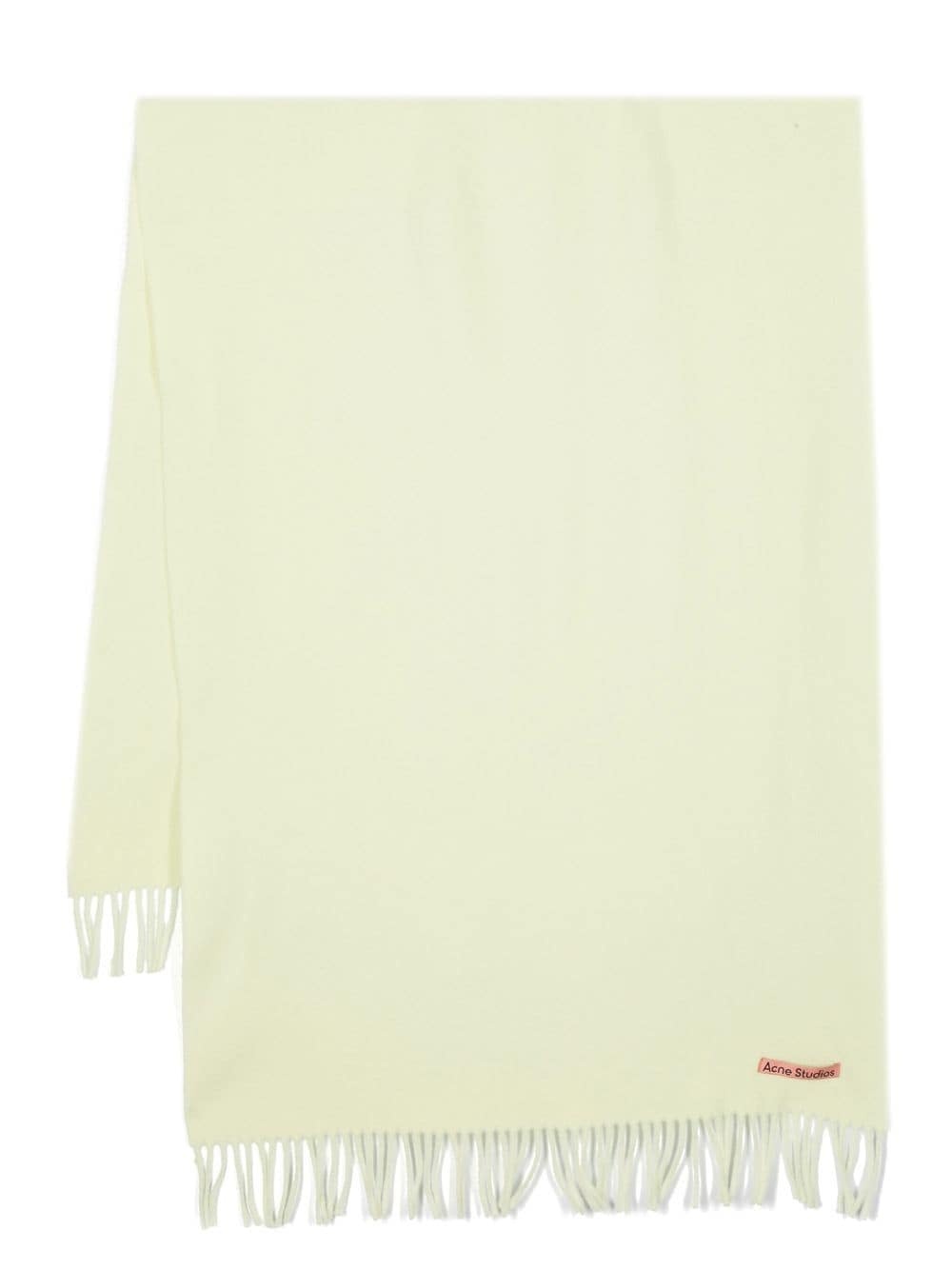 logo-patch fringed scarf - 1