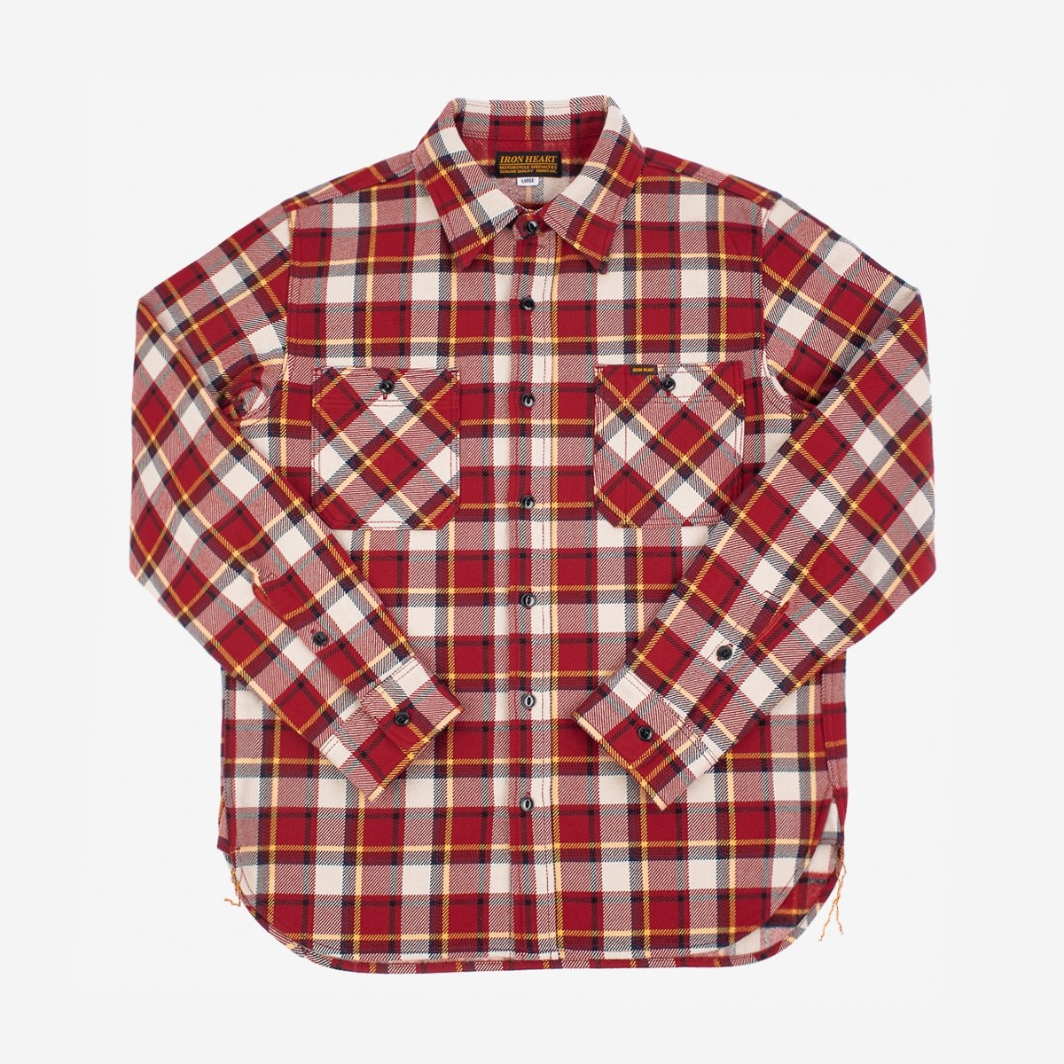 Ultra Heavy Flannel Classic Check Work Shirt - Red - 1