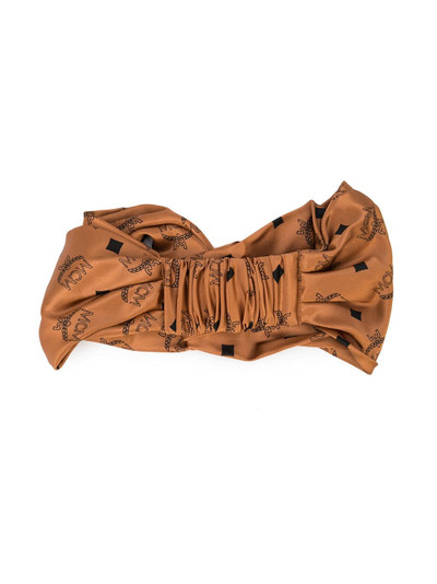 MCM monogram silk satin headband outlook