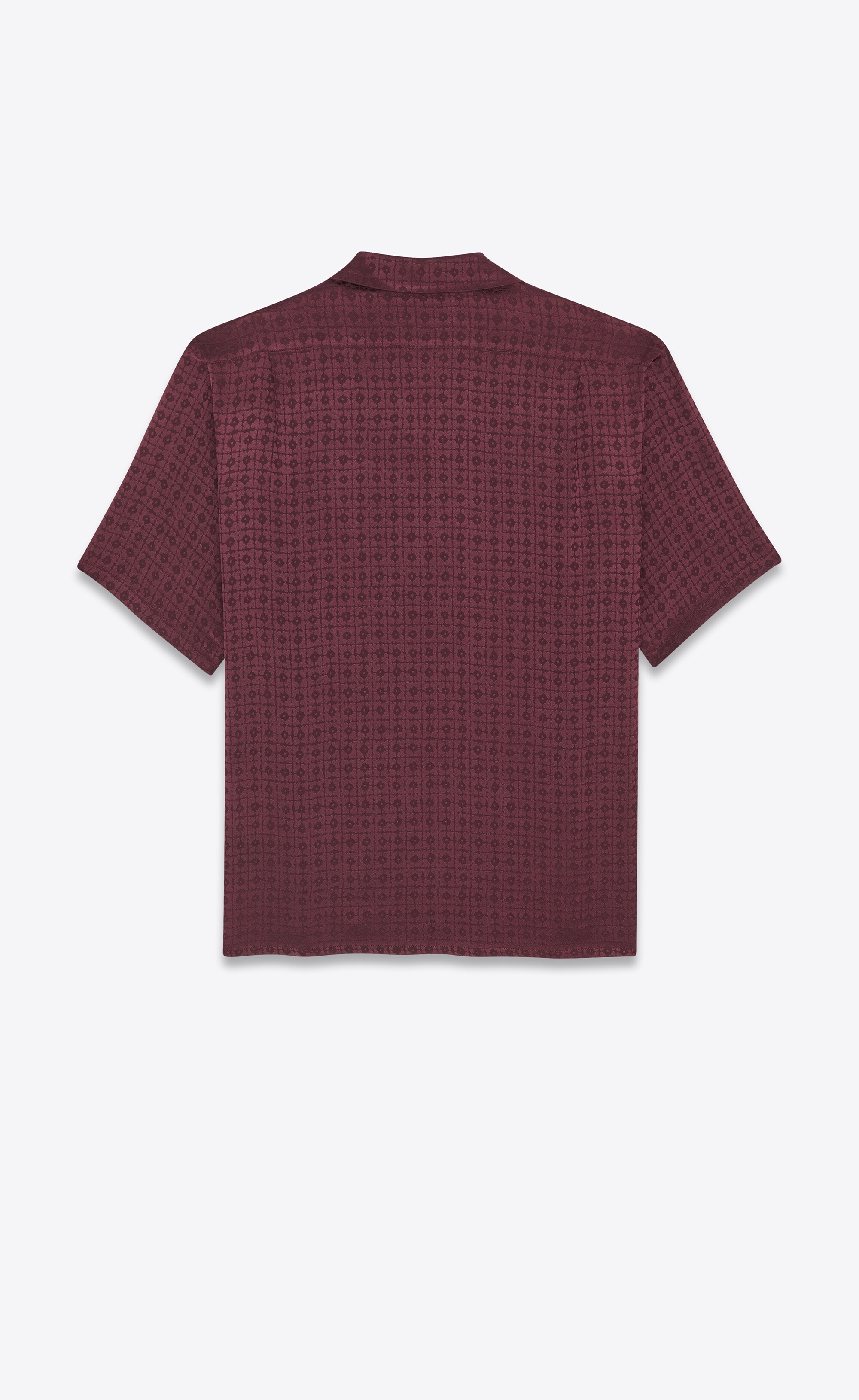 shark-collar shirt in matte and shiny silk - 2