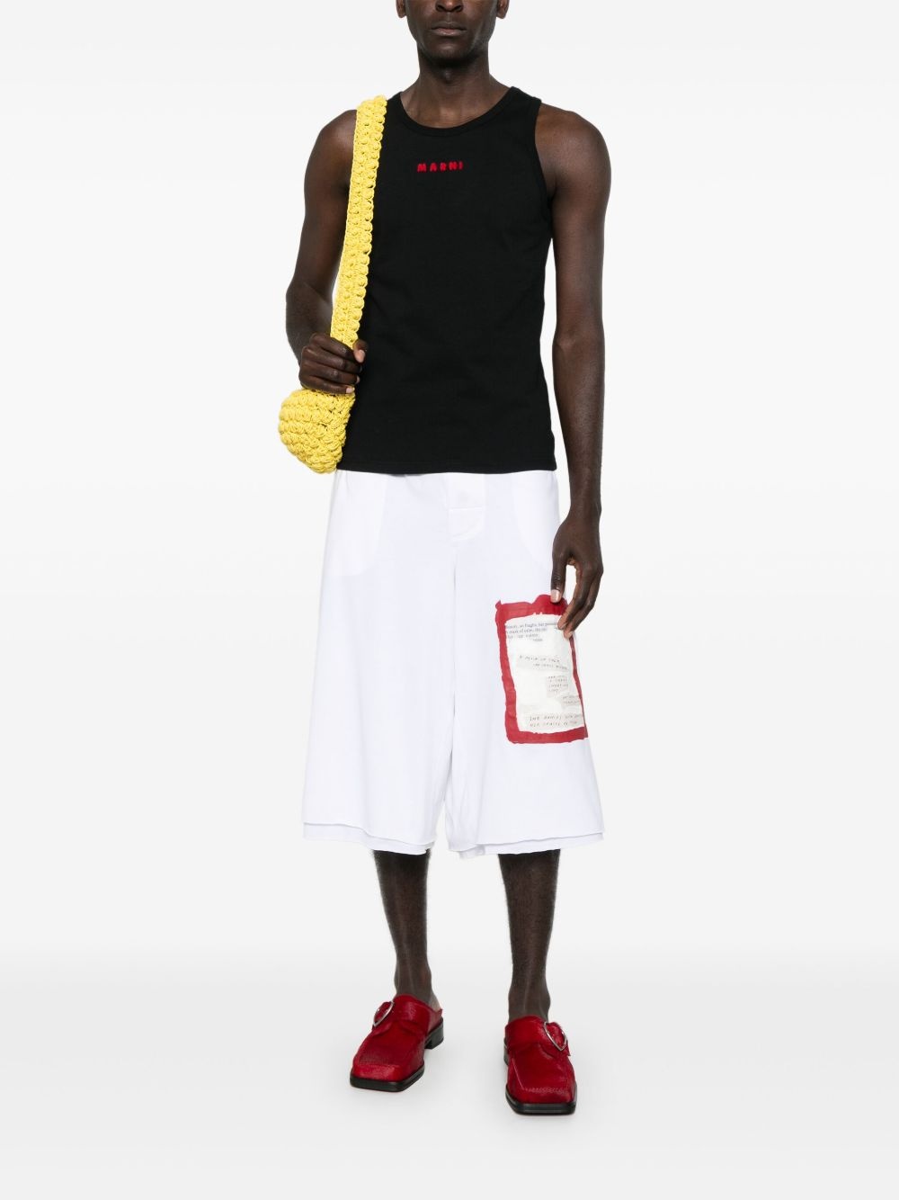 logo-embroidered tank top - 2