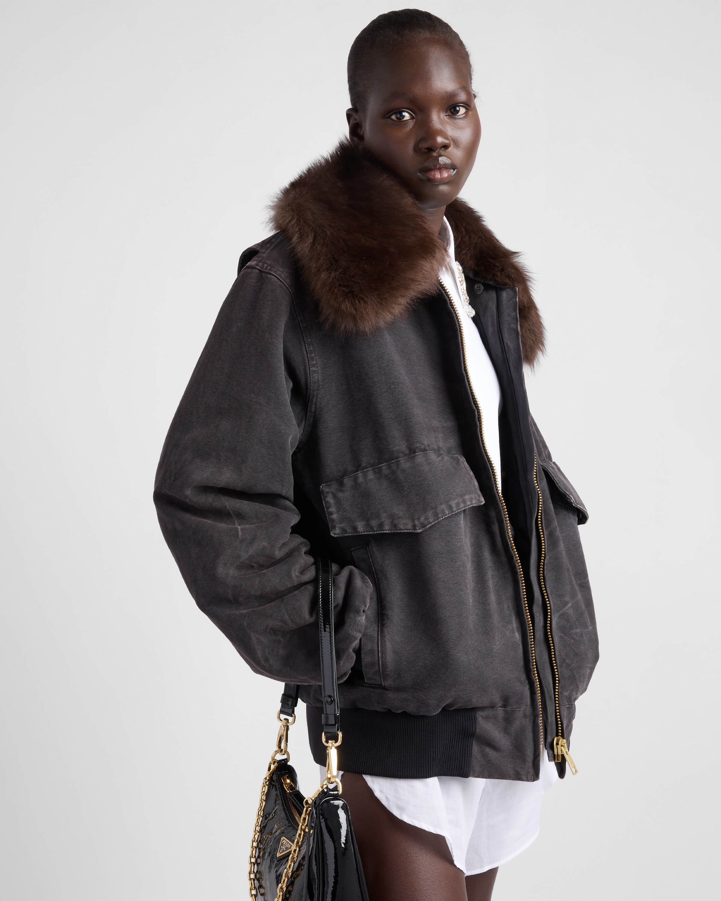 Canvas blouson jacket - 6