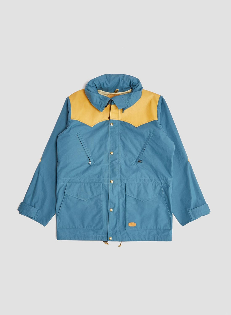 Rocky Mountain Featherbed x Nigel Cabourn Mountain Parka Dry Wax in Blue 1