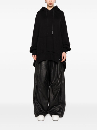 Yohji Yamamoto drop-shoulder asymmetric hoodie outlook