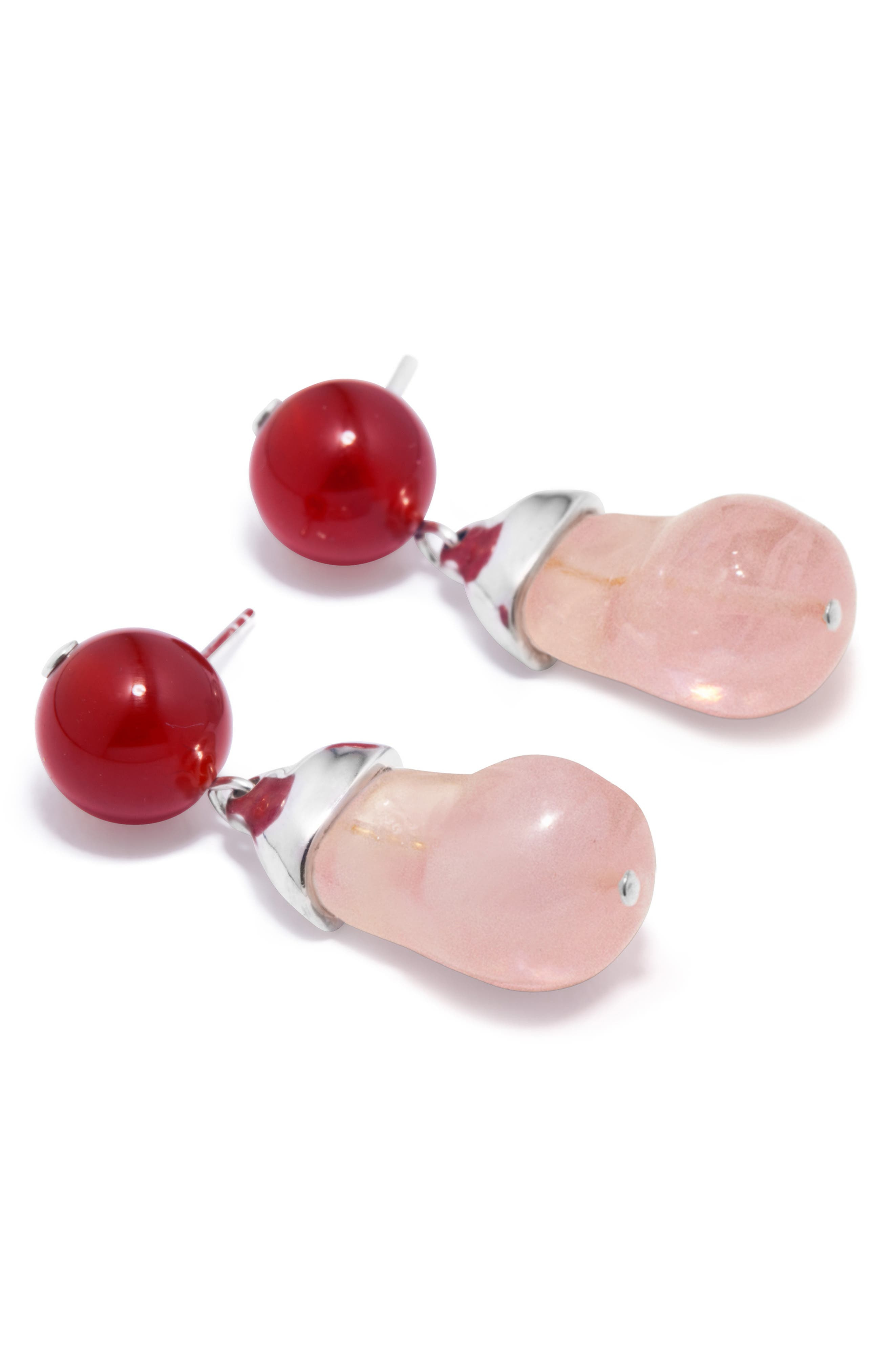 COMPLETEDWORKS Beaded Drop Earrings in Pink/Silver Plated at Nordstrom - 3