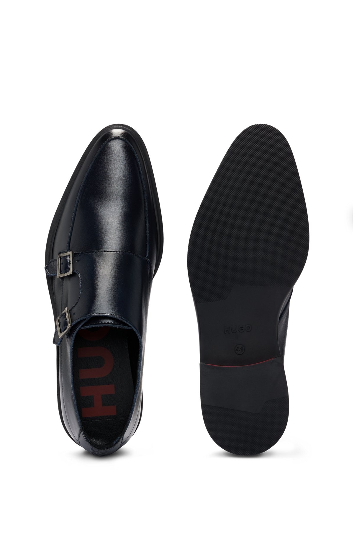 DOUBLE-MONK SHOES IN LEATHER WITH LOGO - 4