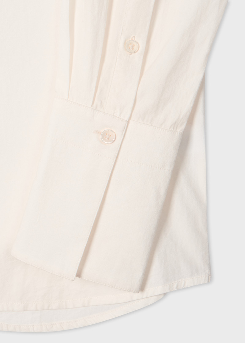 Paul Smith Women's White Shirt with 'Love' Embroidered Collar outlook