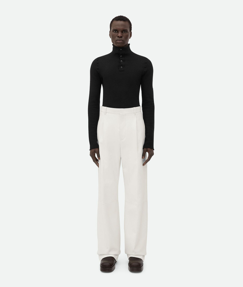 Leather Wide Leg Trousers 1