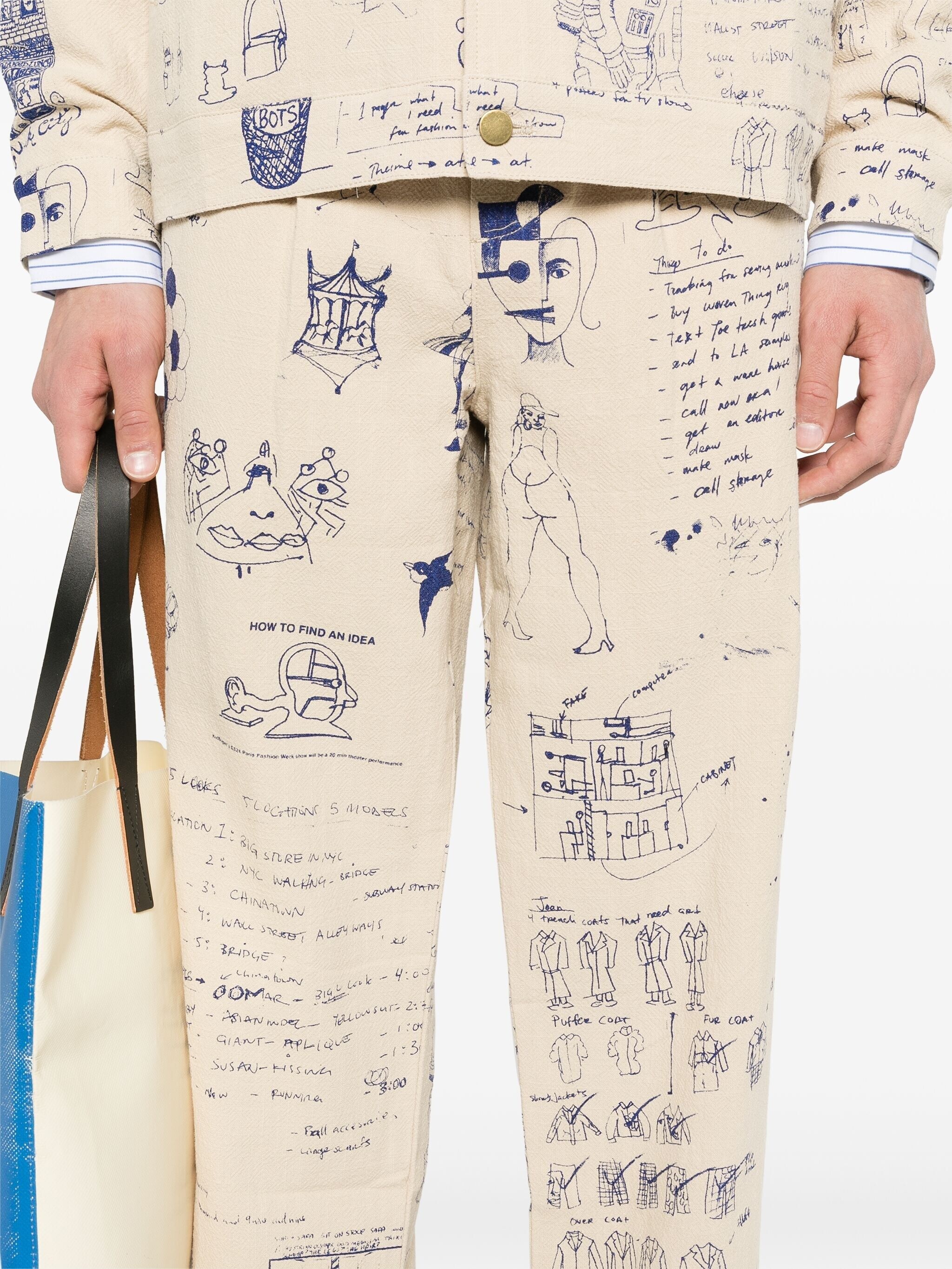 Doodles straight-leg trousers - 5