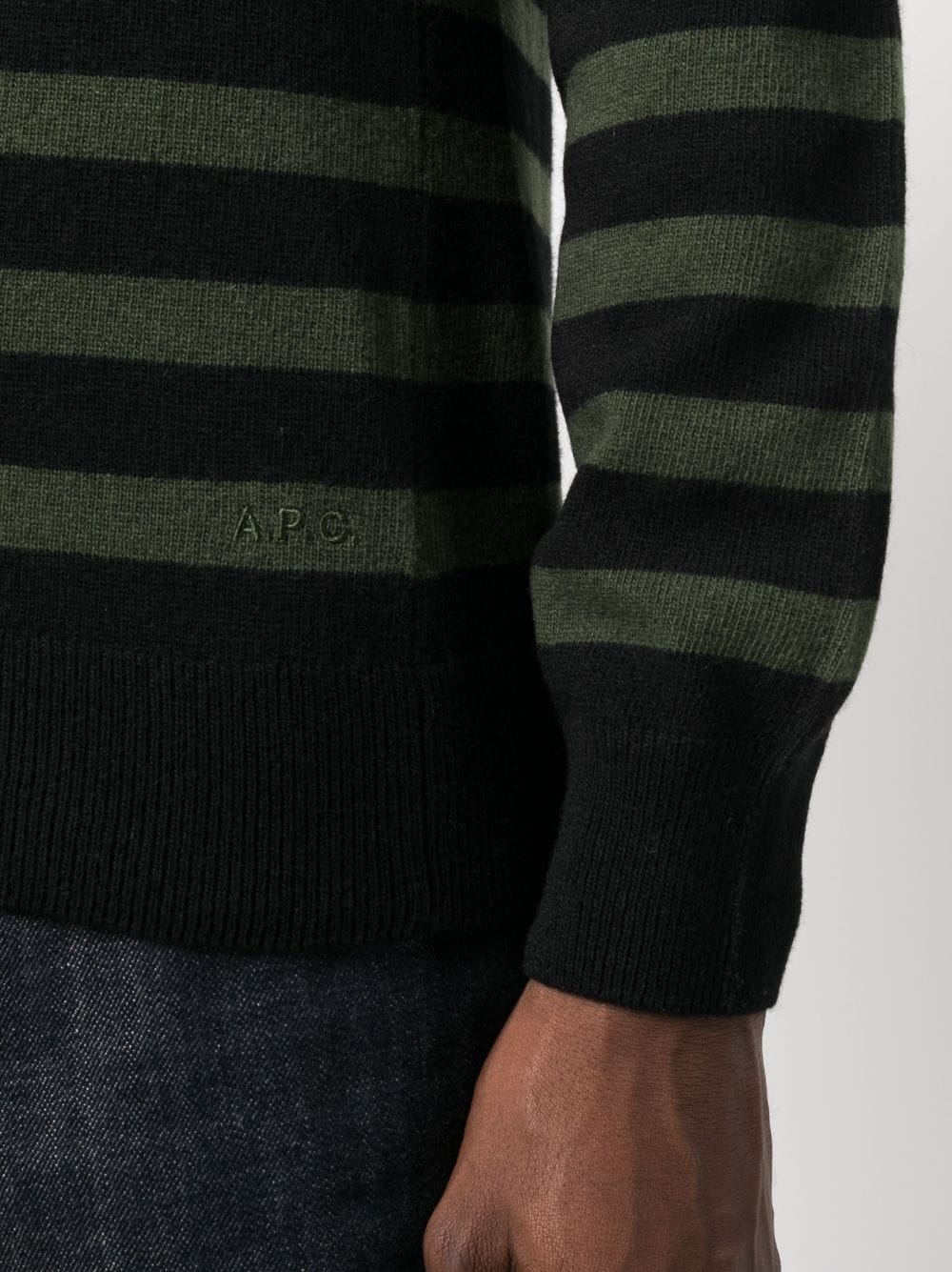 striped wool jumper - 5