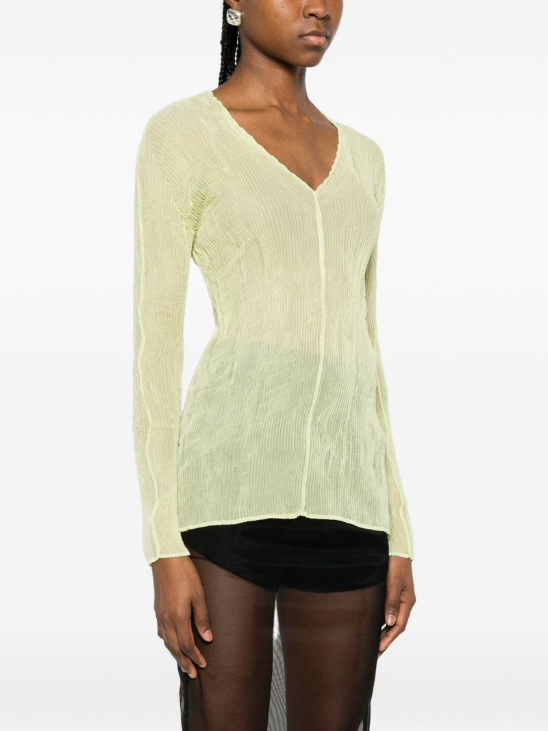 V-neck ruffled T-shirt 3
