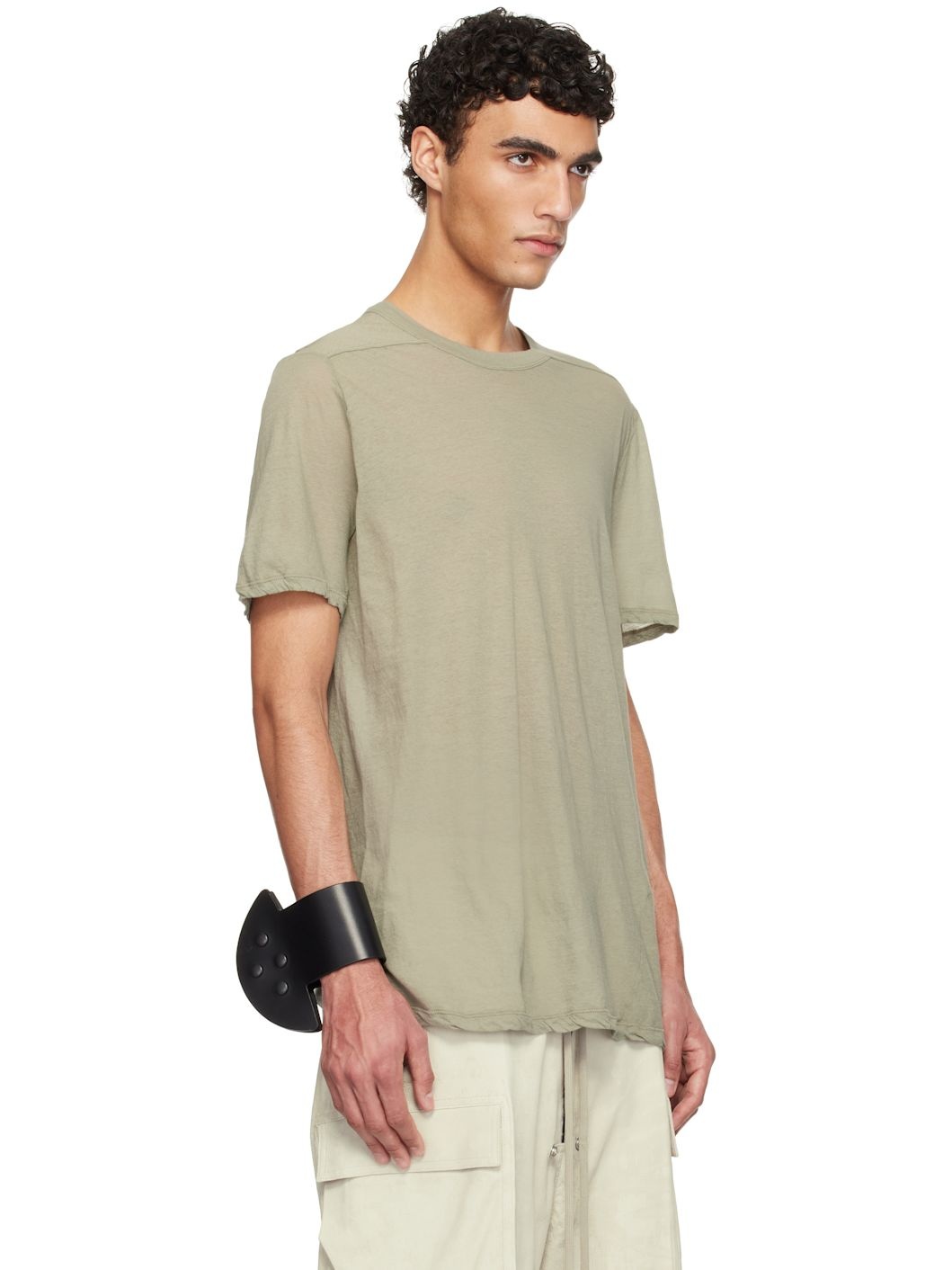 【関税込み】Rick Owens グリーン Hollywood Level Tシャツ Green Hollywood Level T-shirt by Rick Owens on Sale