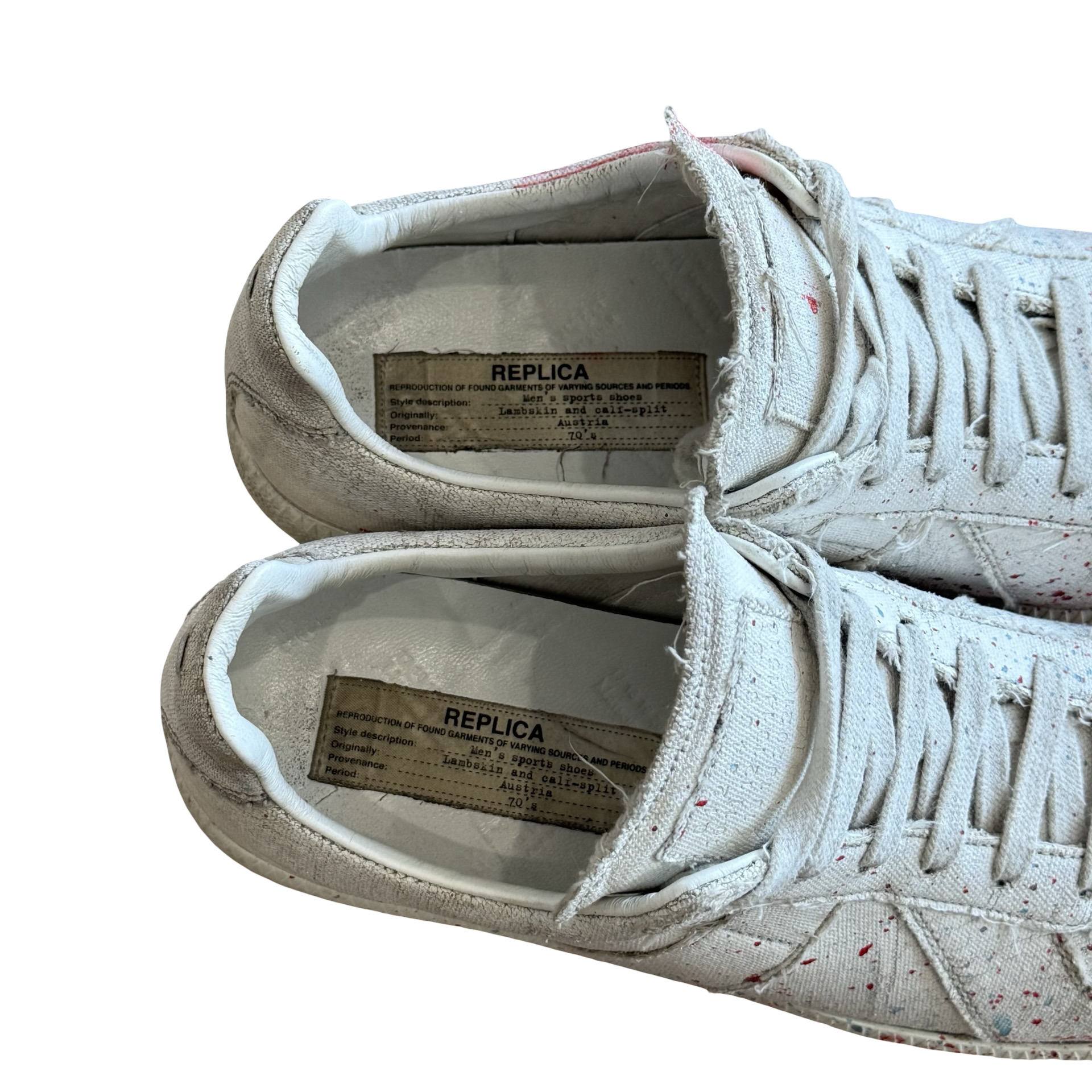 Margiela - Margiela Paint Splatter Canvas GAT Sneaker SZ 41 - 4