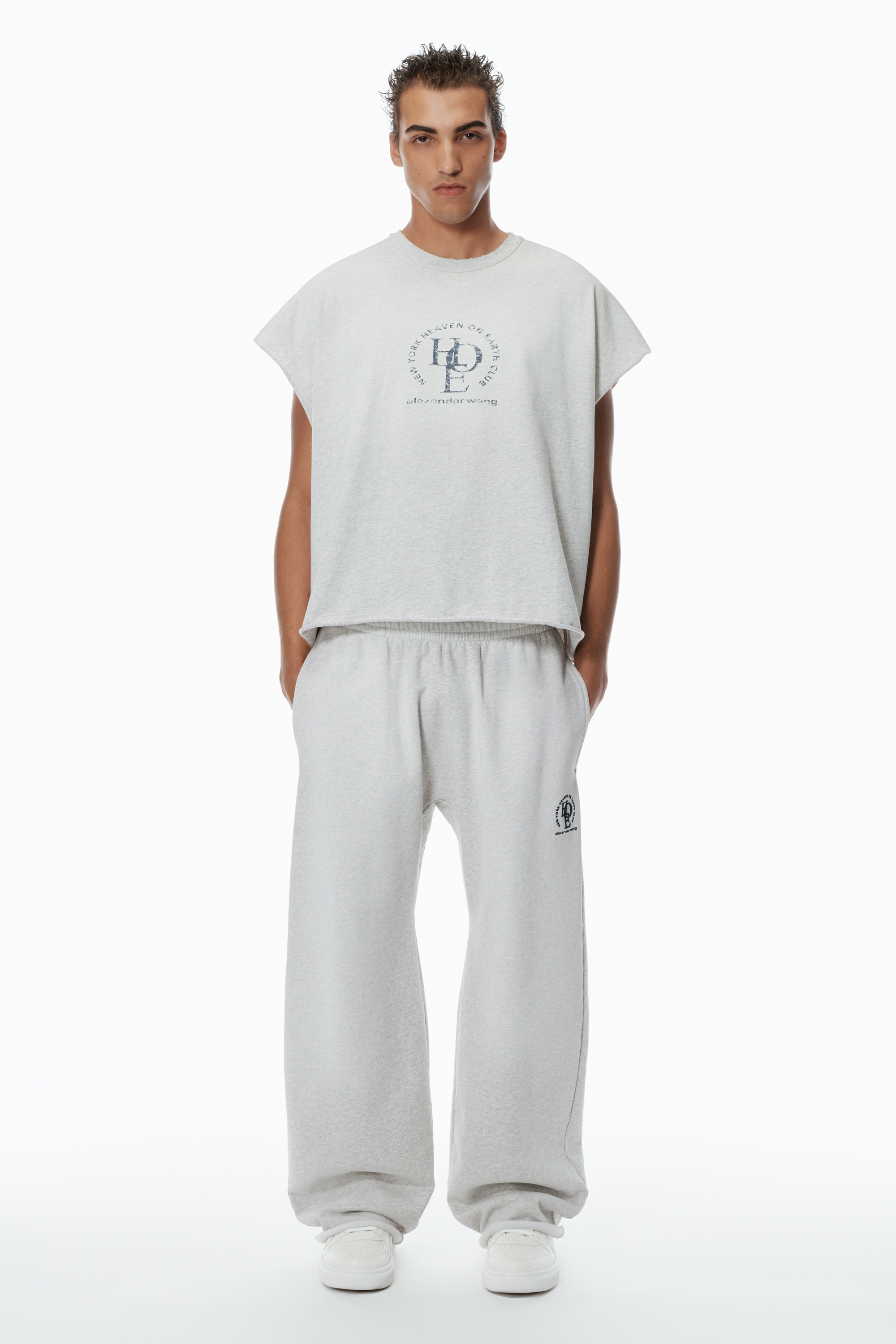 Unisex Logo Oversized Cotton Terry Sweatpants - 2