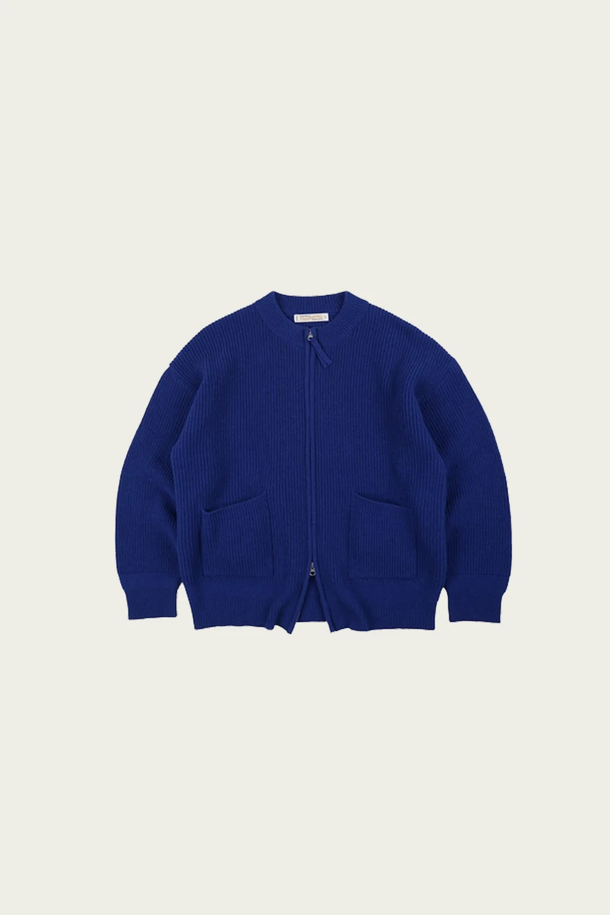 Wool Deck Zipup Cardigan - Cobalt Blue - 1