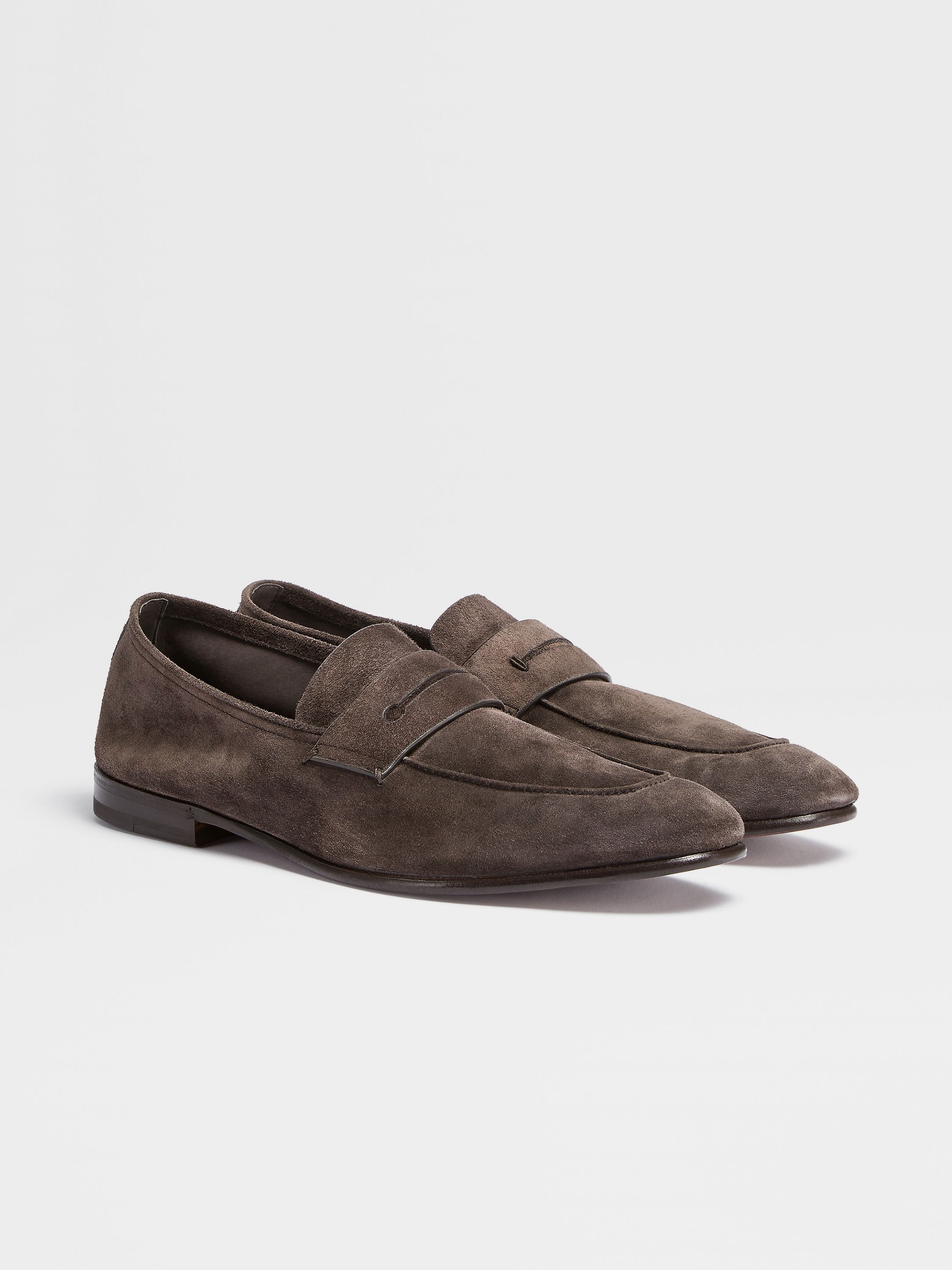 DARK BROWN SUEDE L'ASOLA LOAFERS - 3