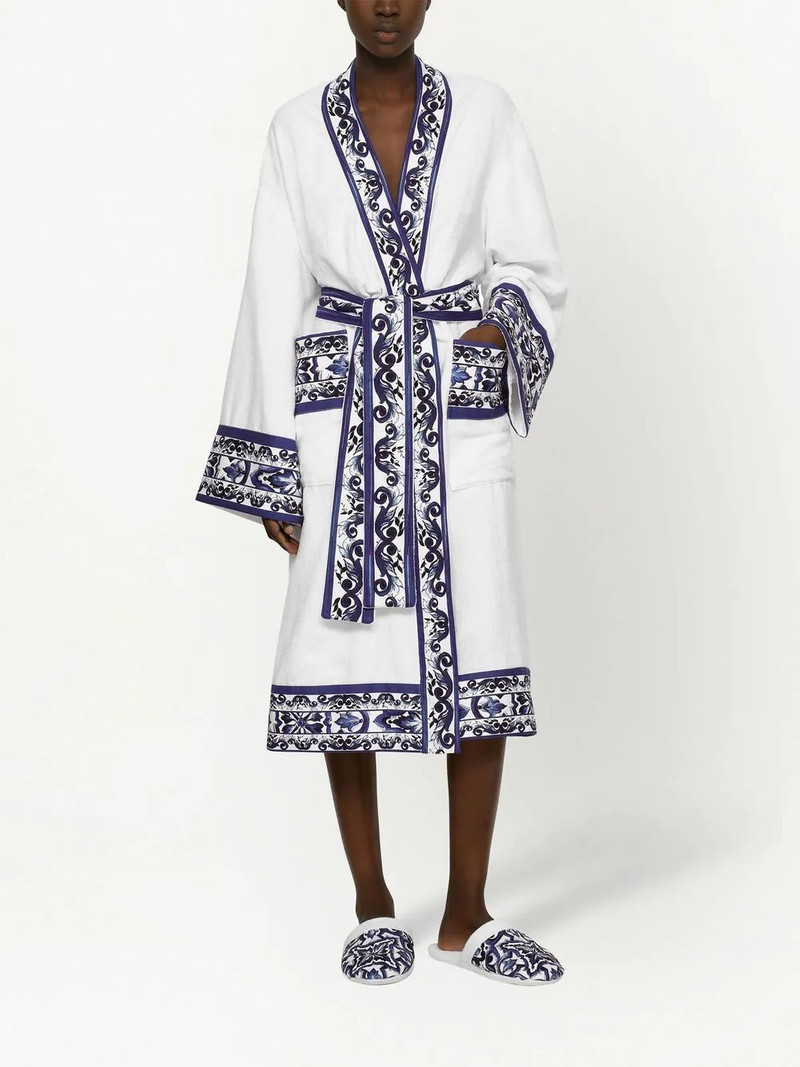 Barocco-print terry-cloth slippers 5