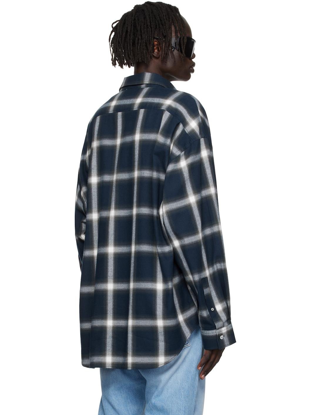 Navy Button-Up Shirt - 3