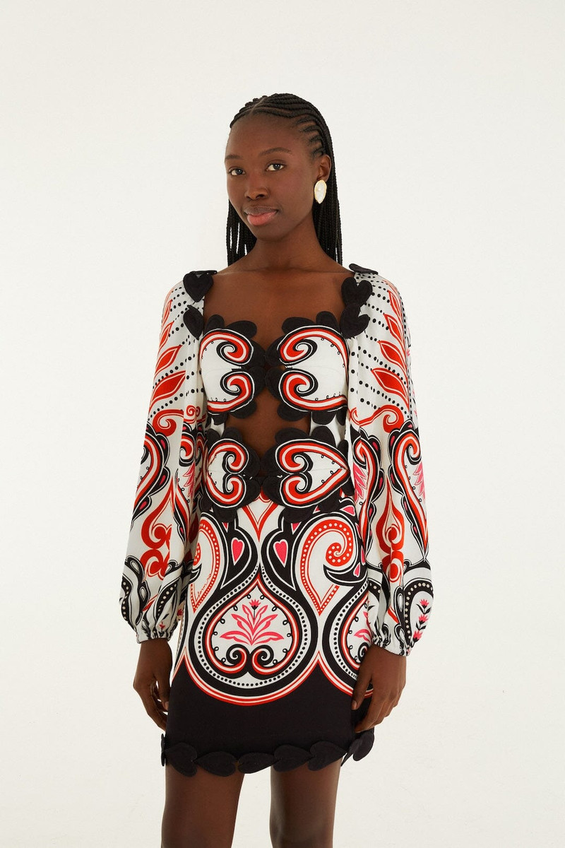 Off-White Graphic Ainika Cut-Out Hearts Mini Dress 1