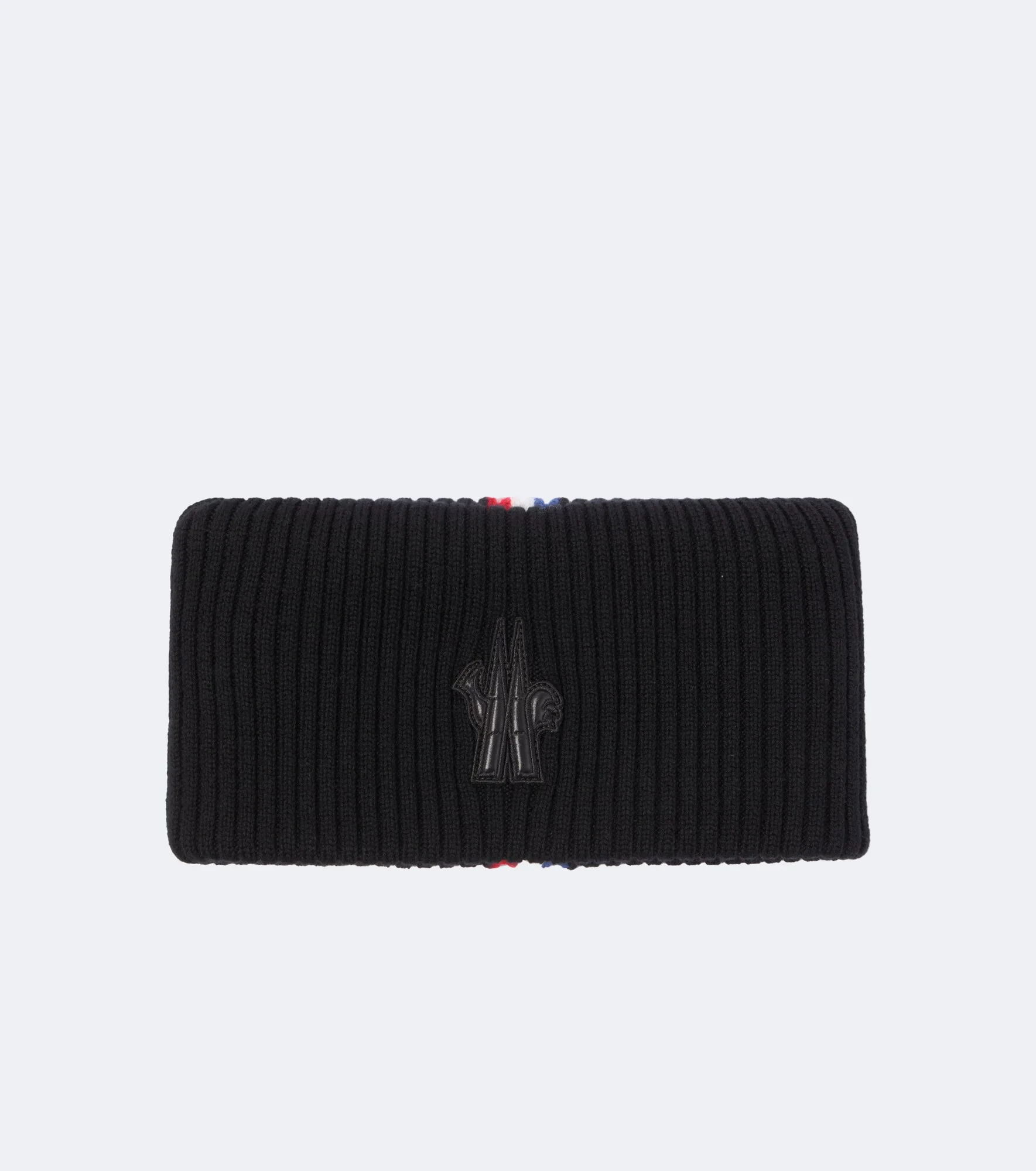 Logo ribbed-knit virgin wool snood - 1