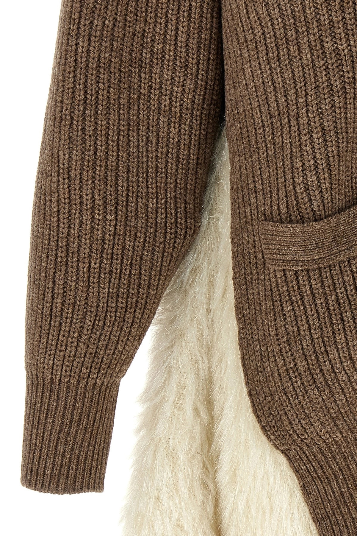 Two-material cardigan - 4