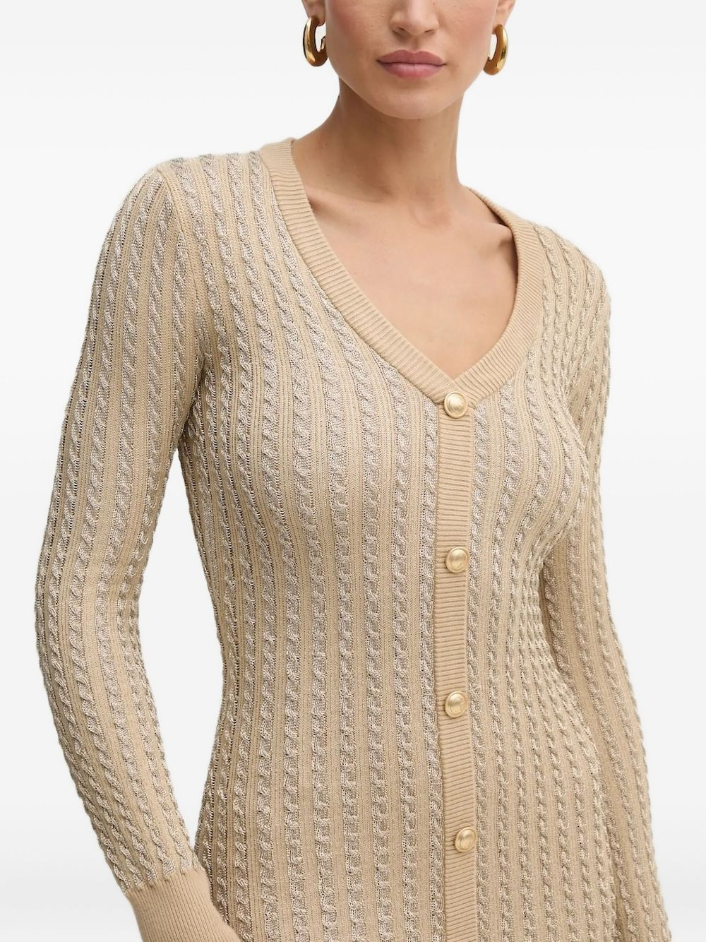 cable-knit mini dress - 3