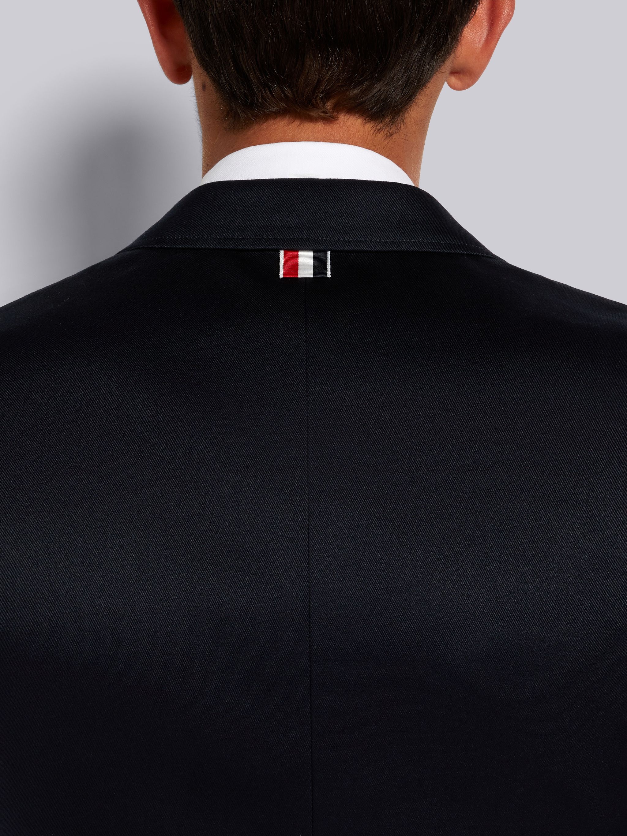 Navy Broderie Anglaise Sky Motif 4-Bar Unconstructed Jacket - 5