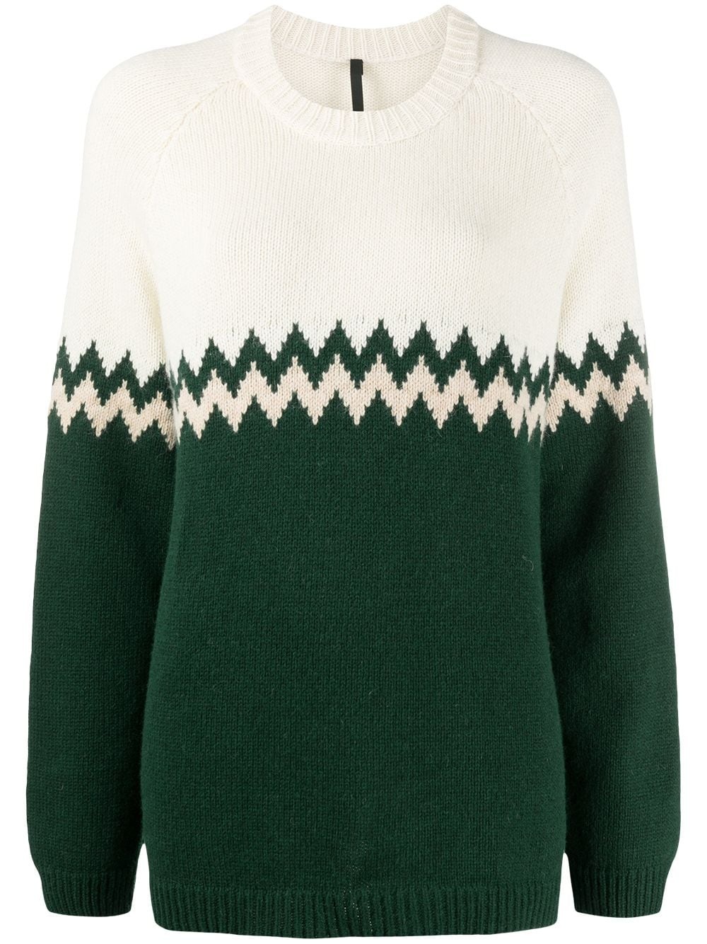 intarsia-knit round-neck jumper - 1