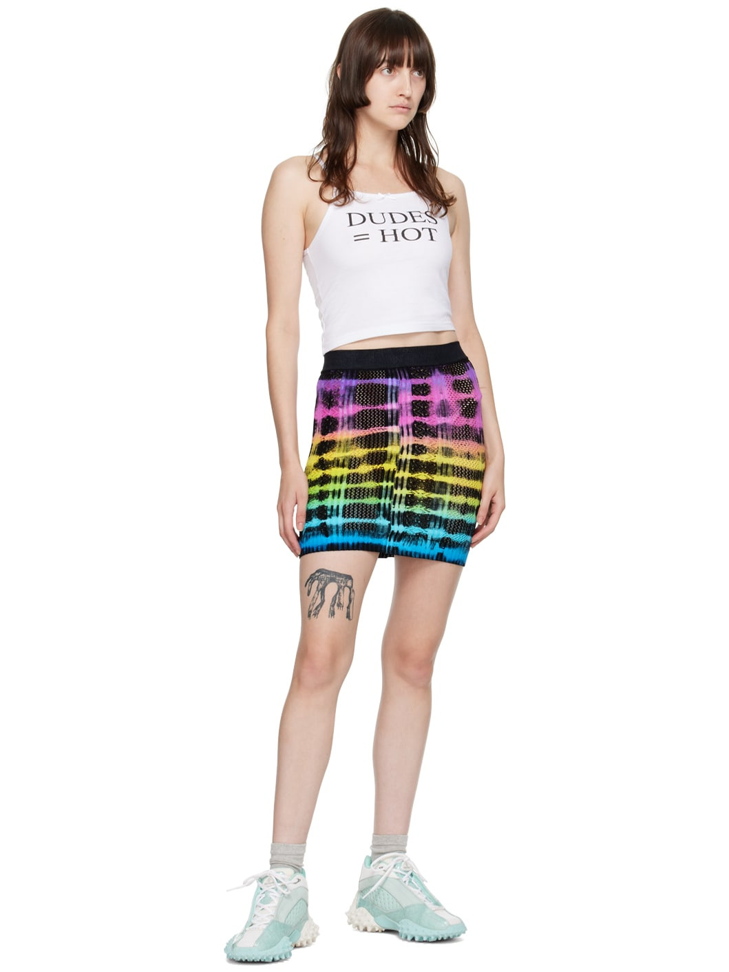 Multicolor Tie-Dye Miniskirt - 4