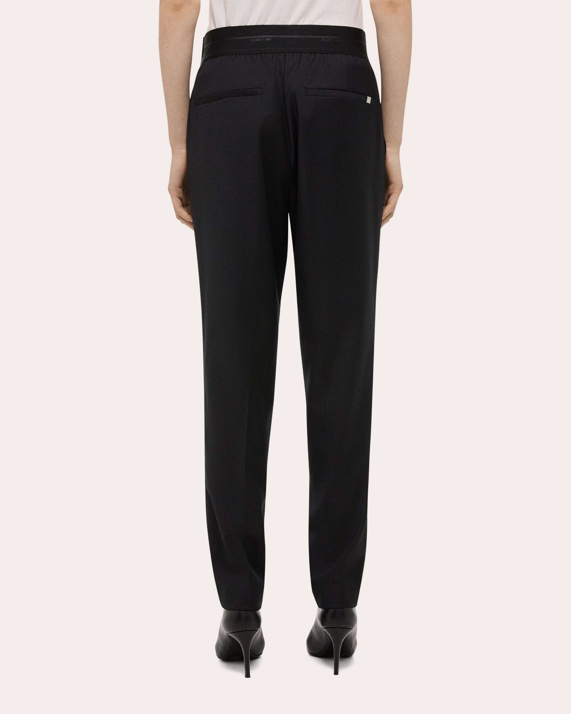 Wool Twill Tapered Pull-On Trousers - 2