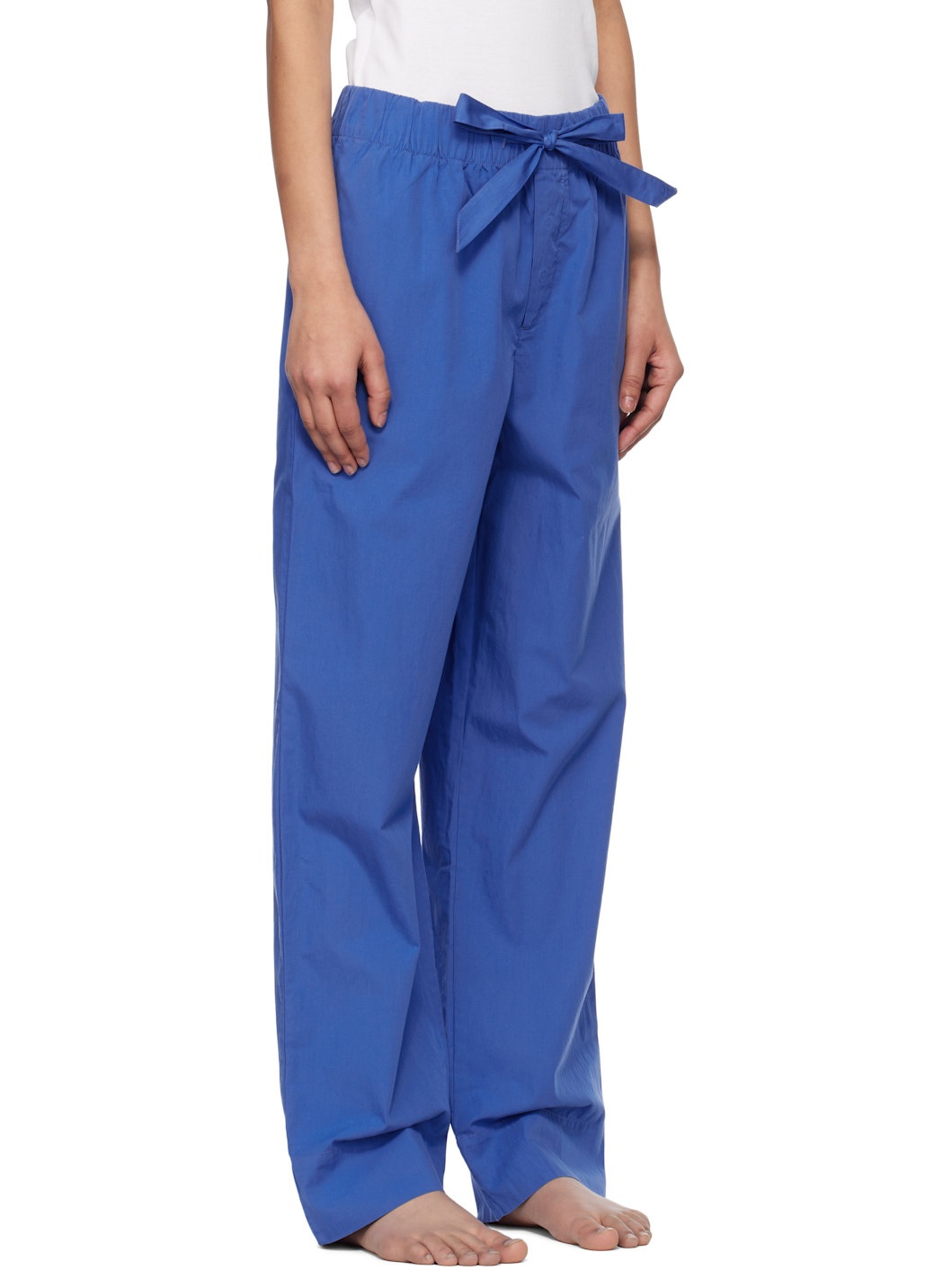 Blue Poplin Pyjama Pants - 2