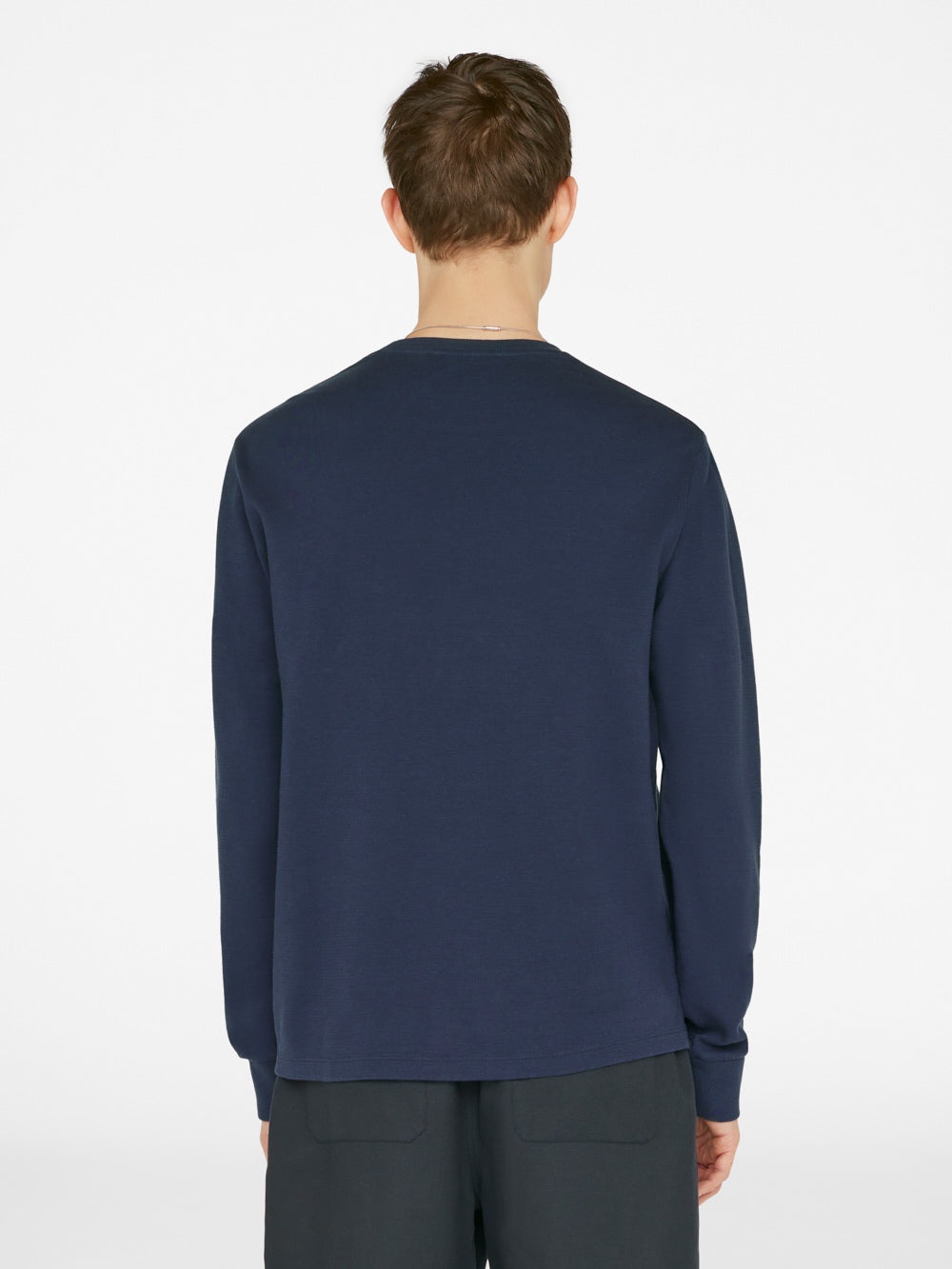 Duo Fold Long Sleeve Crew in Navy - 3