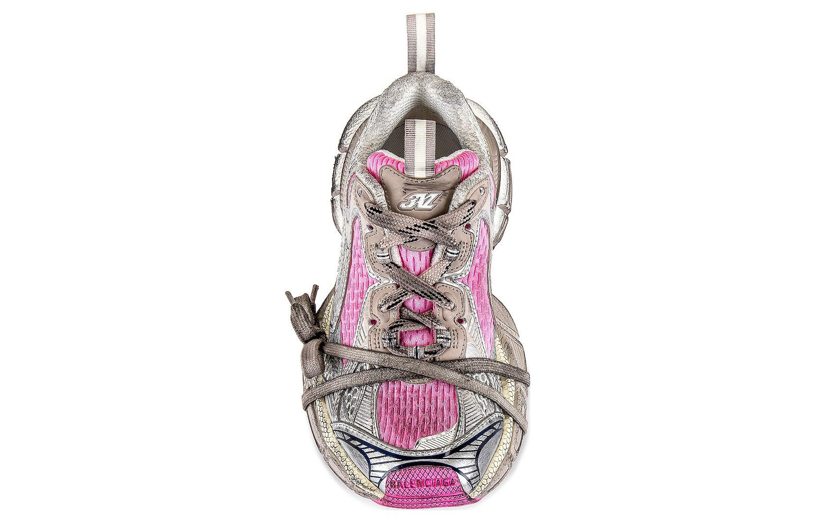 (WMNS) Balenciaga 3XL Sneakers 'White Grey and Pink Mesh and Polyurethane' 734731W3XL59050 - 3
