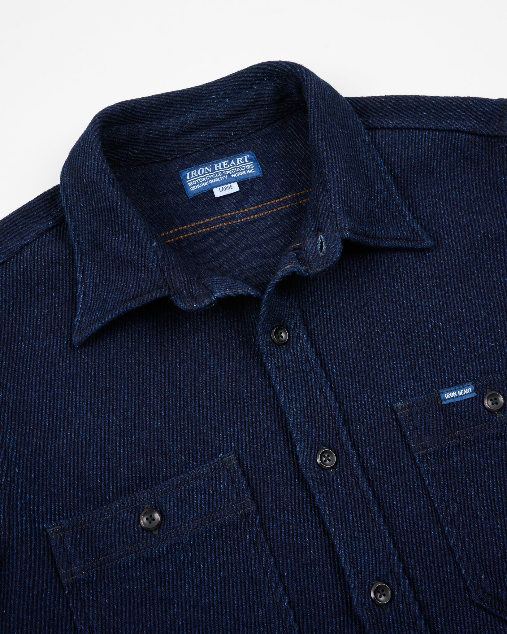 IHSH-288-IND 14oz Kersey Work Shirt - Indigo - 7