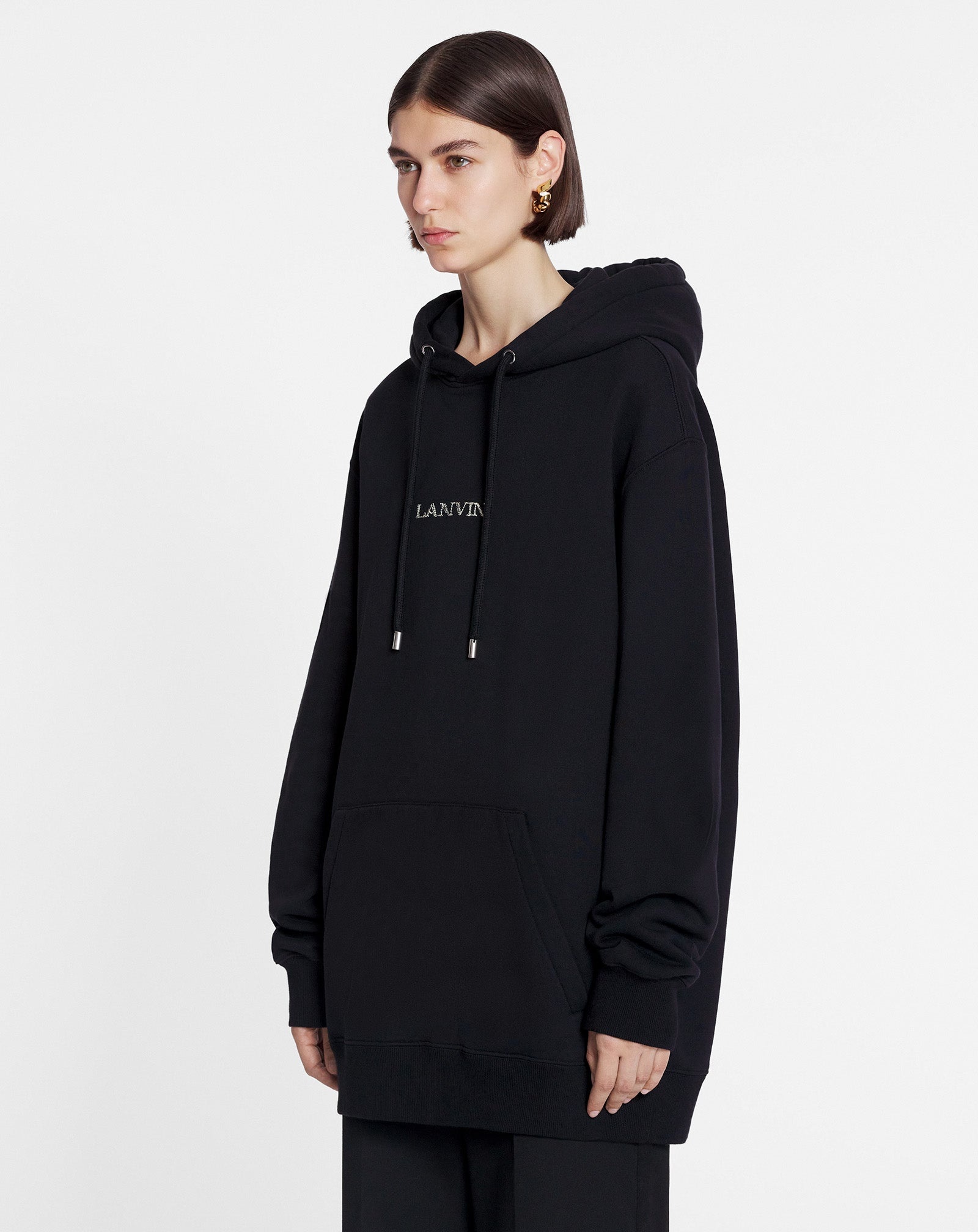 LOOSE-FITTING HOODIE WITH LANVIN LOGO - 4