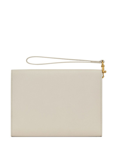 SAINT LAURENT Monogram plaque clutch bag outlook