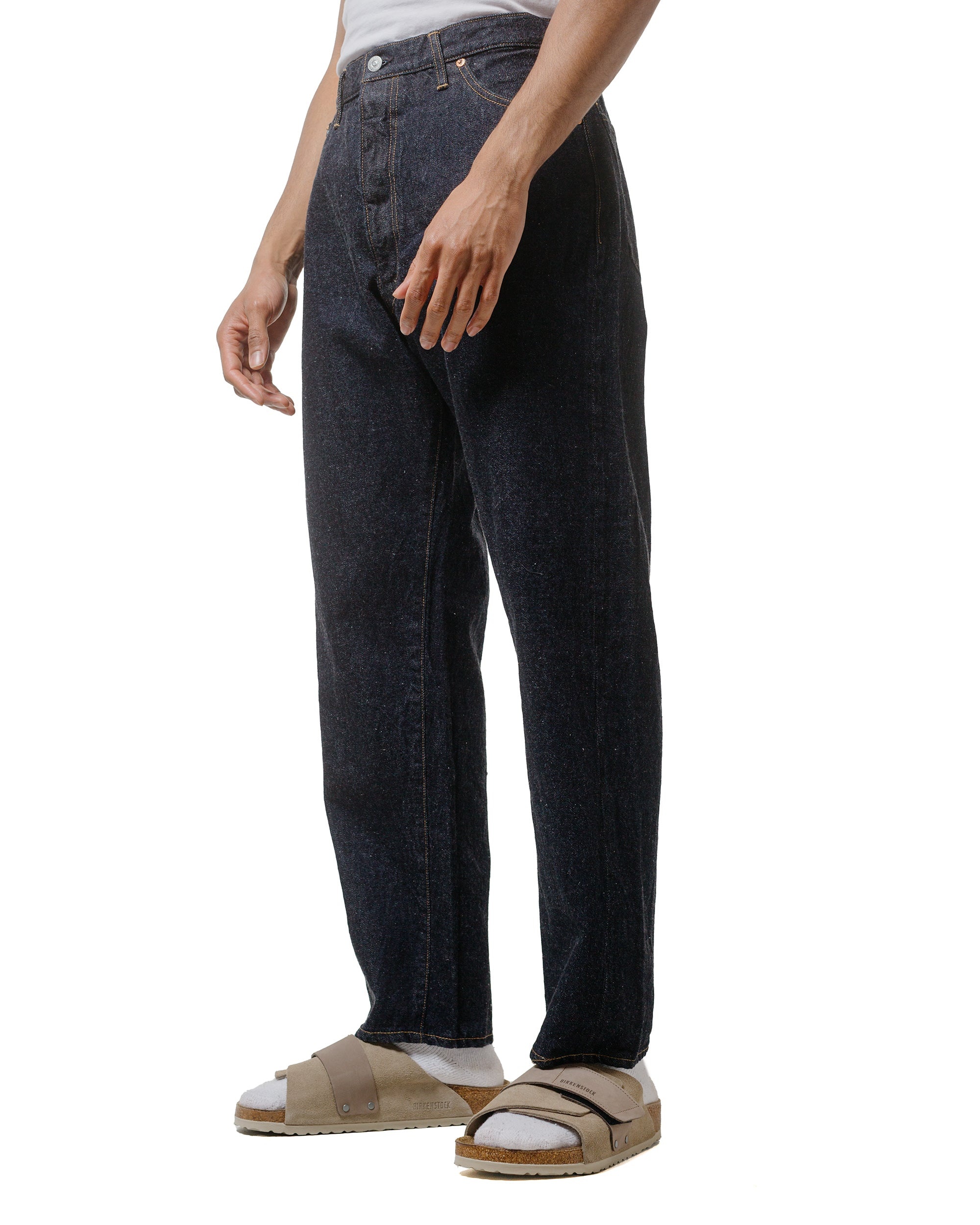 5P Zipper Front Denim Pants Indigo One Wash - 2