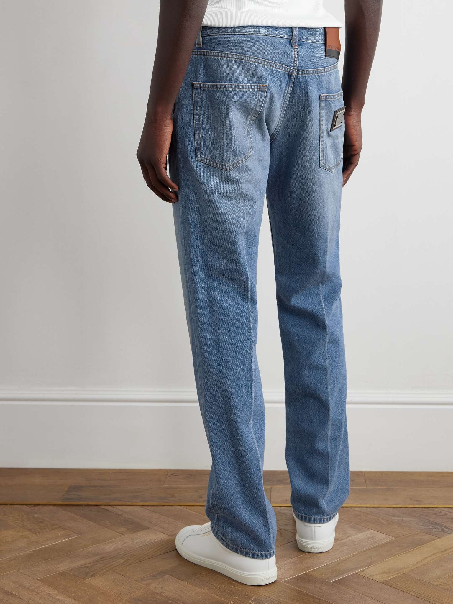 Straight-Leg Logo-Appliquéd Jeans - 4