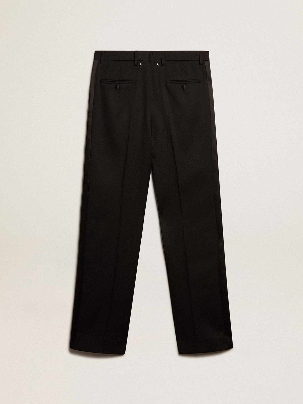 Men’s tuxedo pants in black wool gabardine - 5