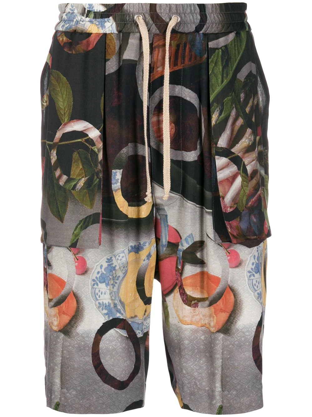 fruit print long shorts - 1